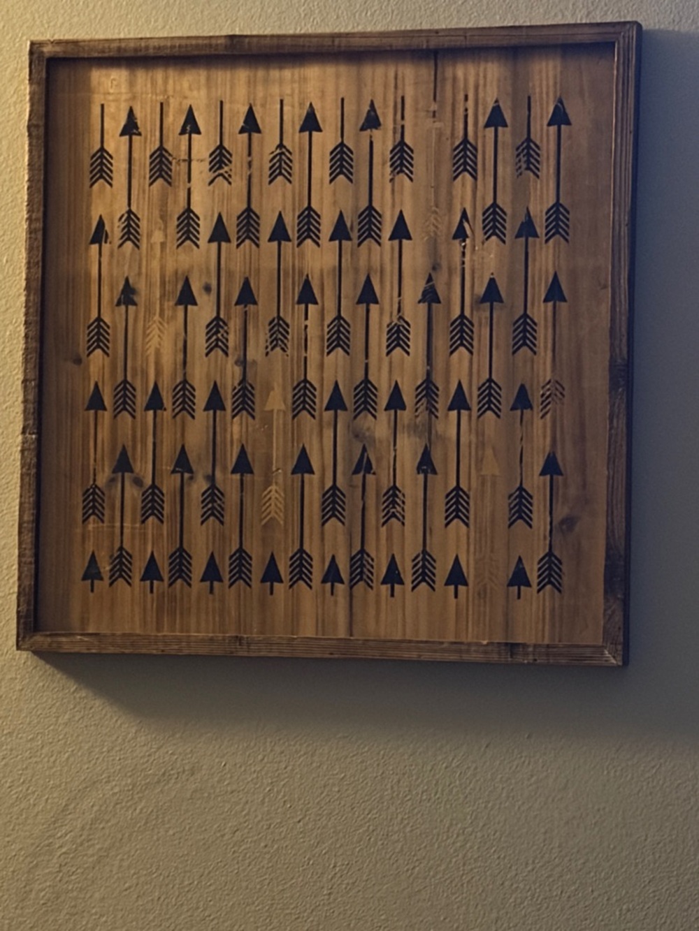 Hobby Lobby Black Arrow Pattern Wood Wall Art